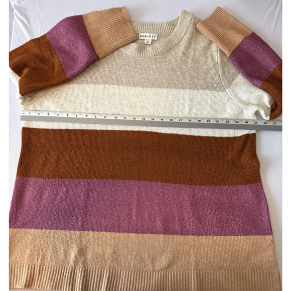 Ava & Viv Multicolor Striped Sweater - Picture 5 of 13